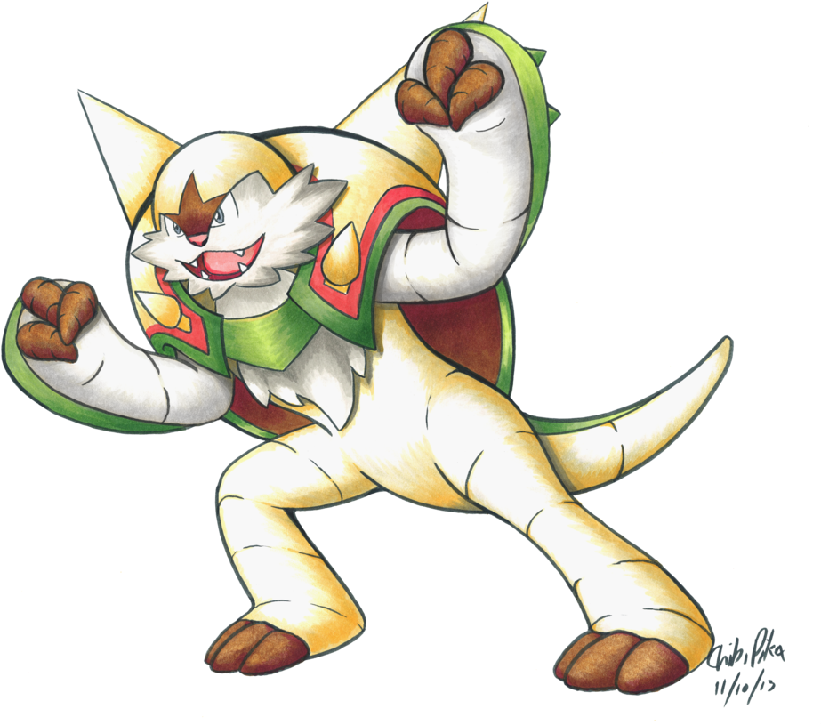 Chesnaught In Copic Markers By Chibi-pika - Copic (971x822)