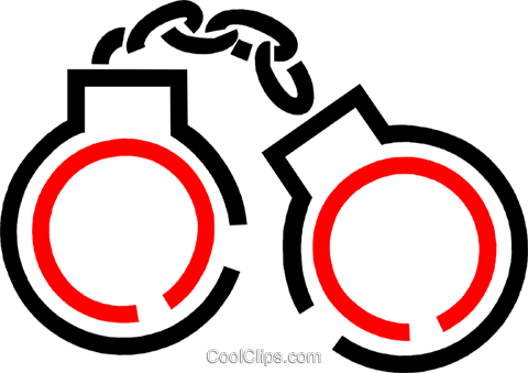 Hand Cuffs Royalty Free Vector Clip Art Illustration - Infinite Second Invasion (480x339)