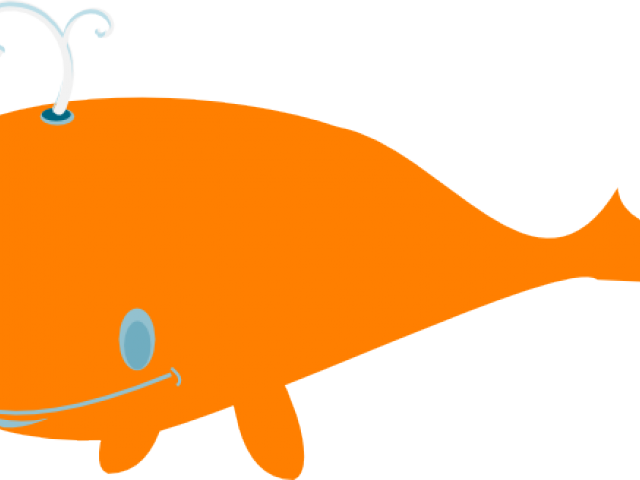 Whale Clipart Orange - Whale Clipart Orange (640x480)