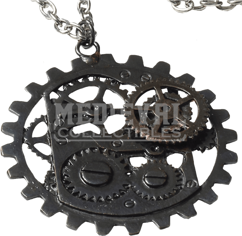 Item - "dark Metal Steampunk Gear Necklace" (850x850)