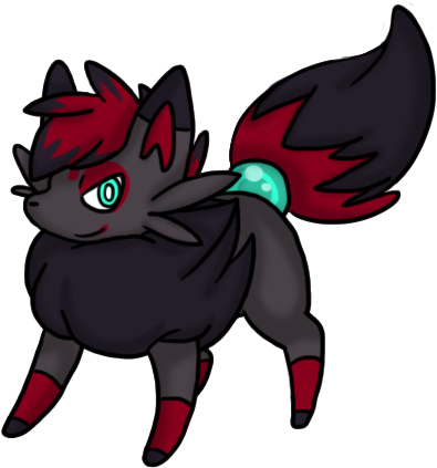 Zorora By Whatthefoxbecca - Evolution Zorua (418x447)