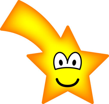 Shooting Star Emoticon Emoticons @ - Shooting Star With A Face (367x350)