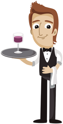 Waiter Cartoon Png (512x512)