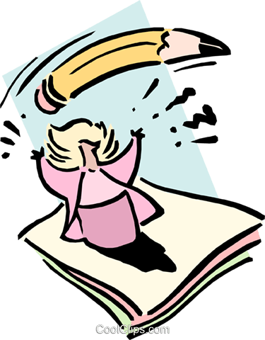 Woman Writing Letter Royalty Free Vector Clip Art Illustration - Cover Letter (375x480)