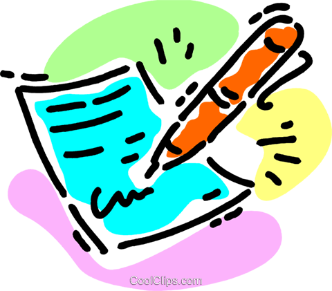 Writing A Letter Royalty Free Vector Clip Art Illustration - Clip Art (480x421)