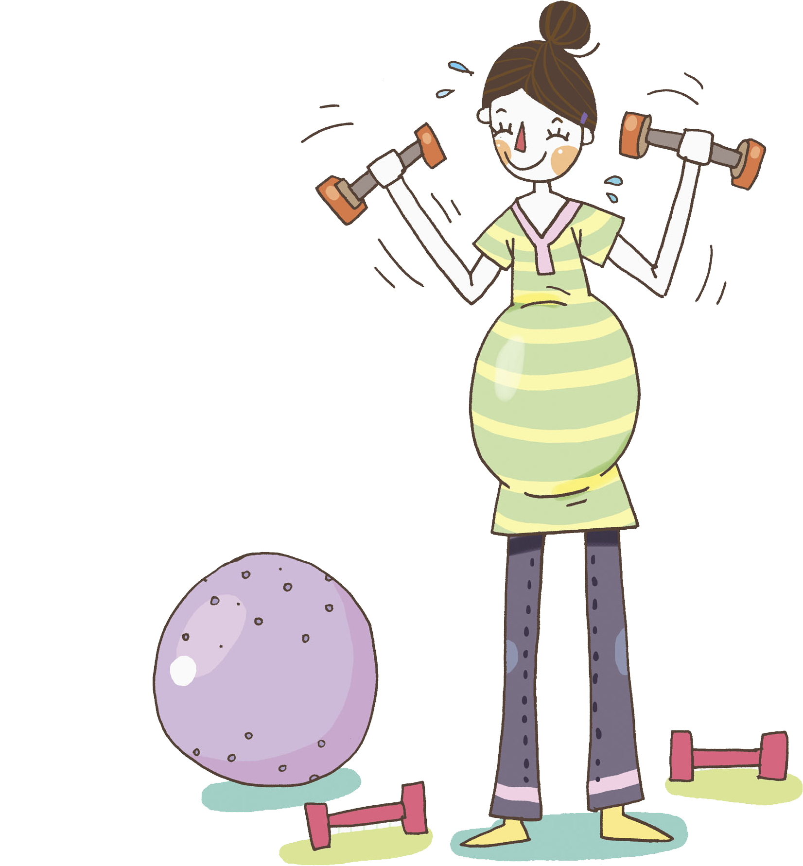 Pregnancy Childbirth Physical Exercise Fetus - Gravidas Fitness Em Desenho (1869x1869)