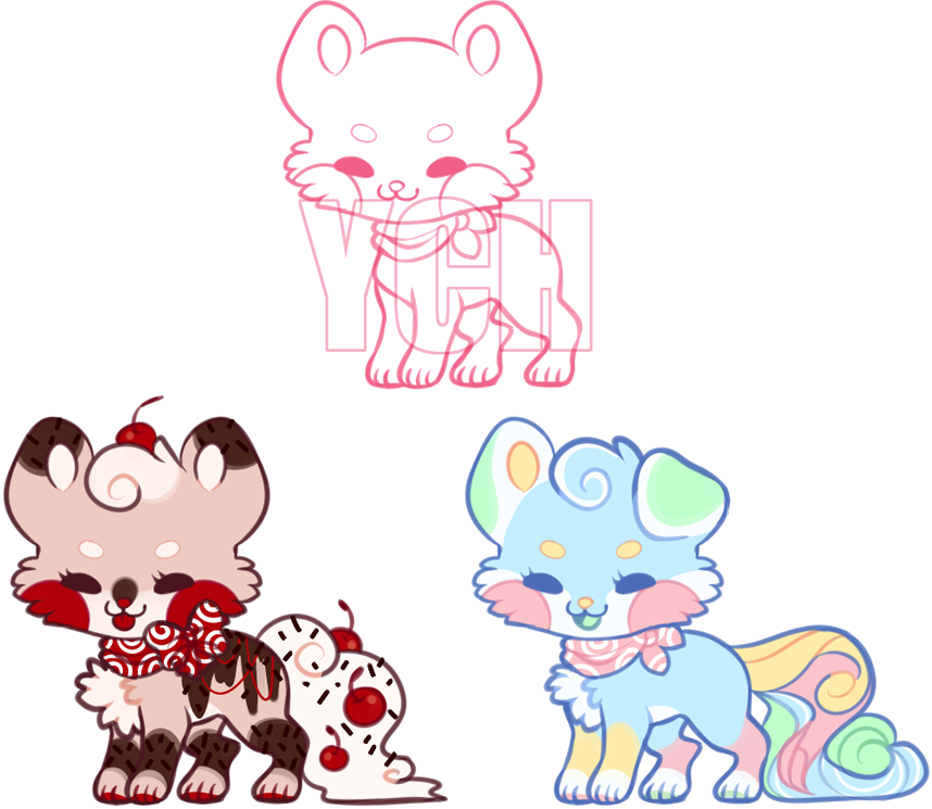 Sushi Dog Base Ych [ Closed ] By Hunniebuzz - Sushi Dog Base (858x745)