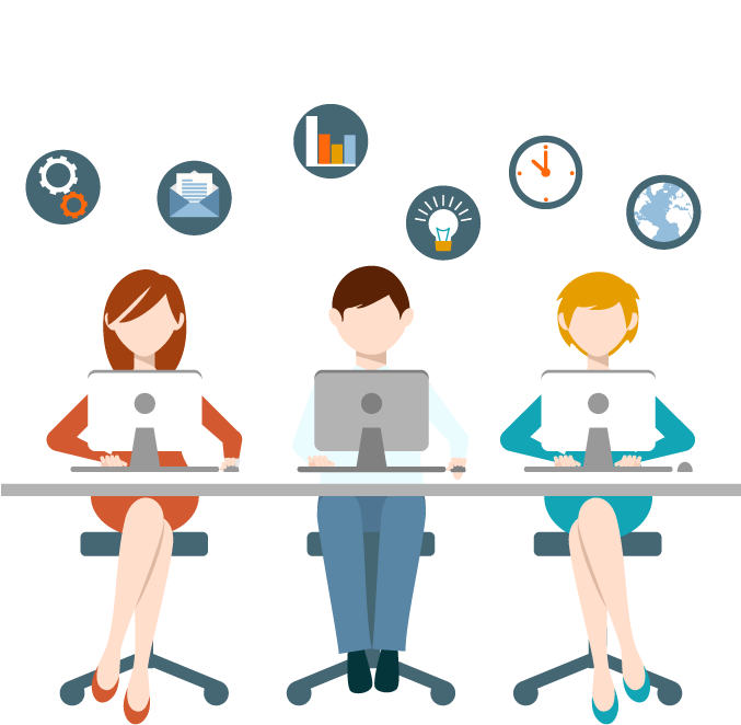 Vector Business Office - Developing Team Png (800x800)