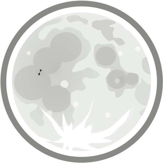 Full Moon Transparent Clipart - Paul Goble (958x958)