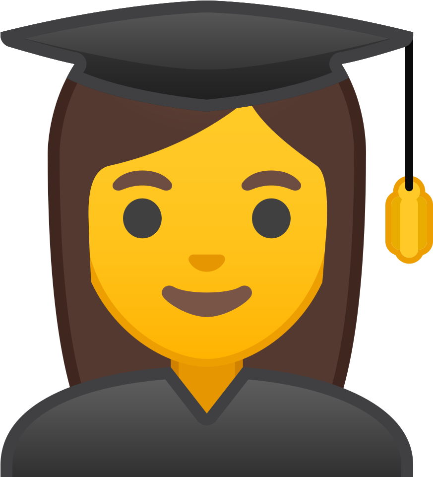 Woman Student Icon - Raise Hand Emoji - (1024x1024) Png Clipart Download, image size:873x961