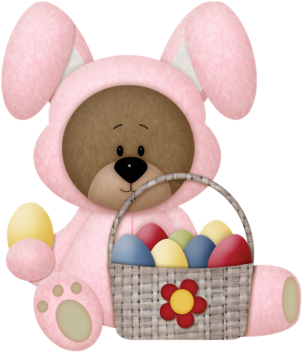 Conejos Pascua Ilustraciones Tarjetas Decoupage - Scrapbooking (618x720)