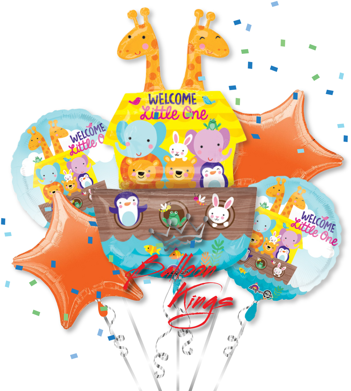 Baby Shower Noahs Ark Bouquet - Noah's Ark Welcome Baby 37" Balloon (each) - Party (1280x1280)