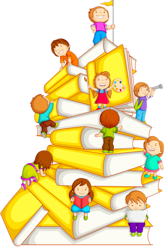 Baby Scrapbook - Niños Leyendo Png (335x500)