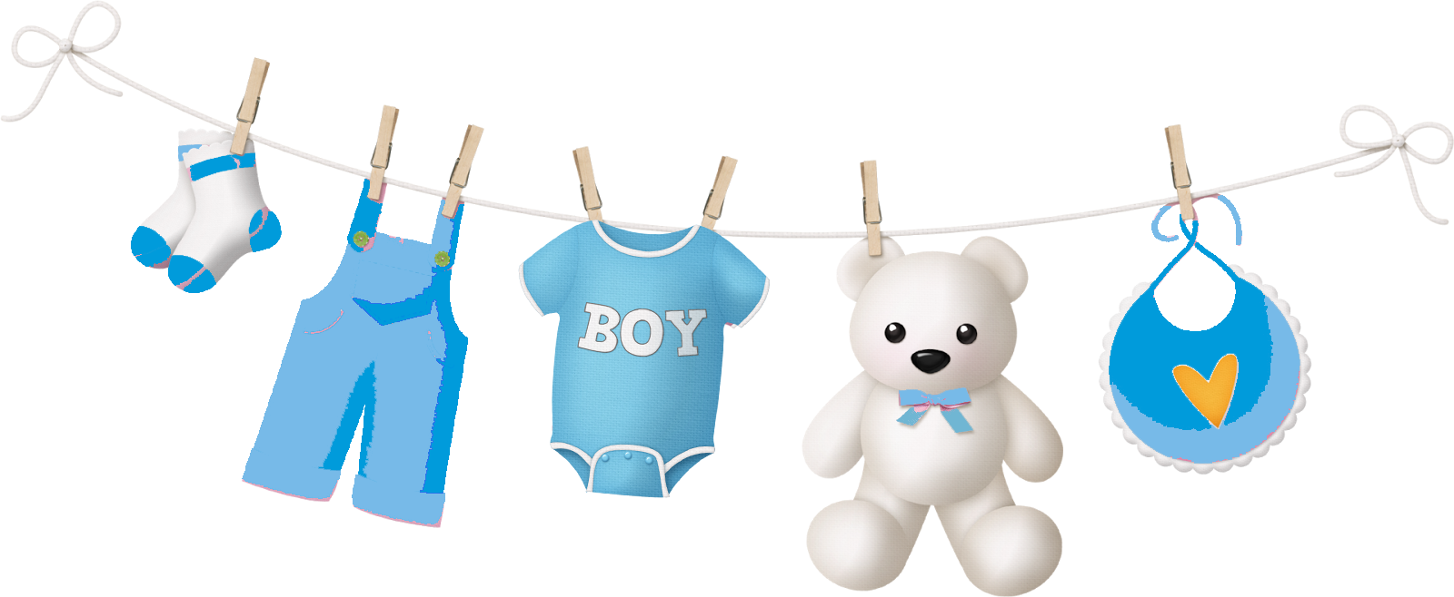 Baby Shower Images Png - Baby Clothes Cartoon Png (1600x658)