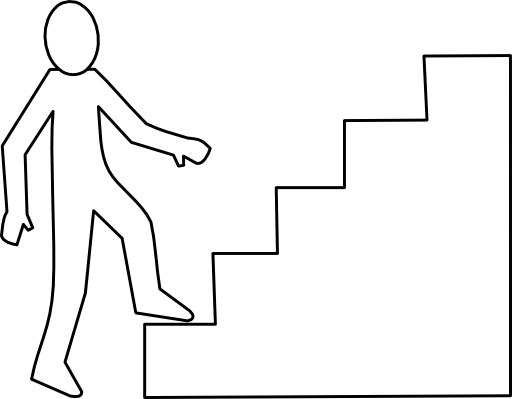 Escalier Staircase - Stairway Clipart White (512x399)