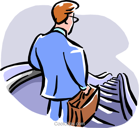 Escalator Royalty Free Vector Clip Art Illustration - Clip Art (480x441)