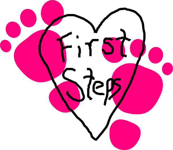 Step Team Clipart First Steps Clip Art Vector Zfihke - Baby Feet Clip Art (600x520)