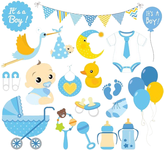 Infant Baby Shower Clip Art - Stickers De Scrapbook Para Baby Shower (546x500)