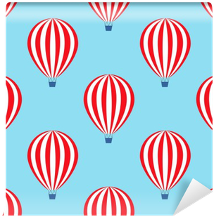 Baby Shower Vector Illustrations On Blue Sky Background - Hot Air Balloon (400x400)