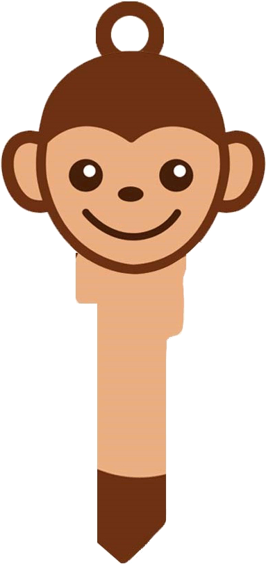 Cartoon Monkey With Banana (385x818)