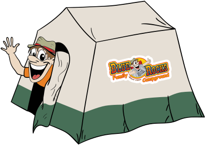 Happy The Camper - Stay In Tent Clipart (424x300)