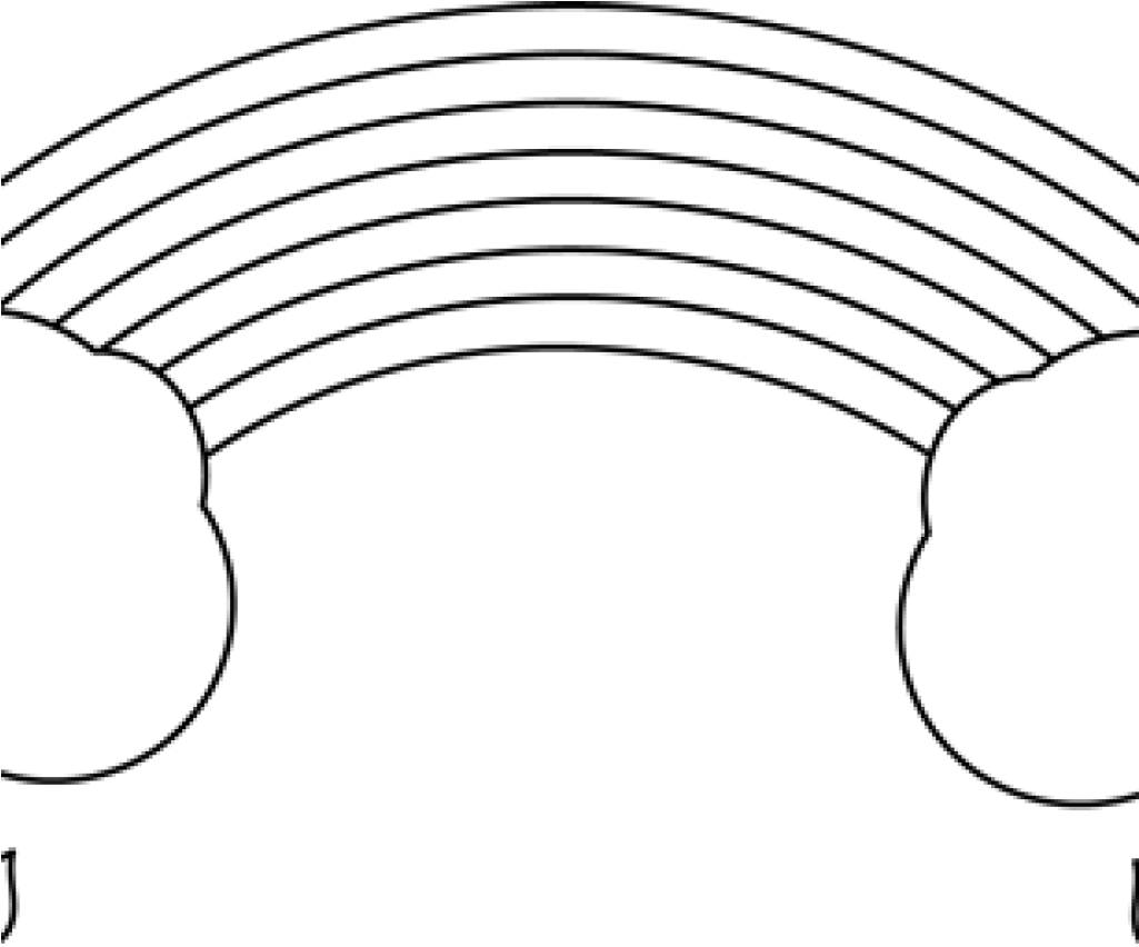 Rainbow Clipart Black And White Black And White Rainbow - Arch (1024x1024)