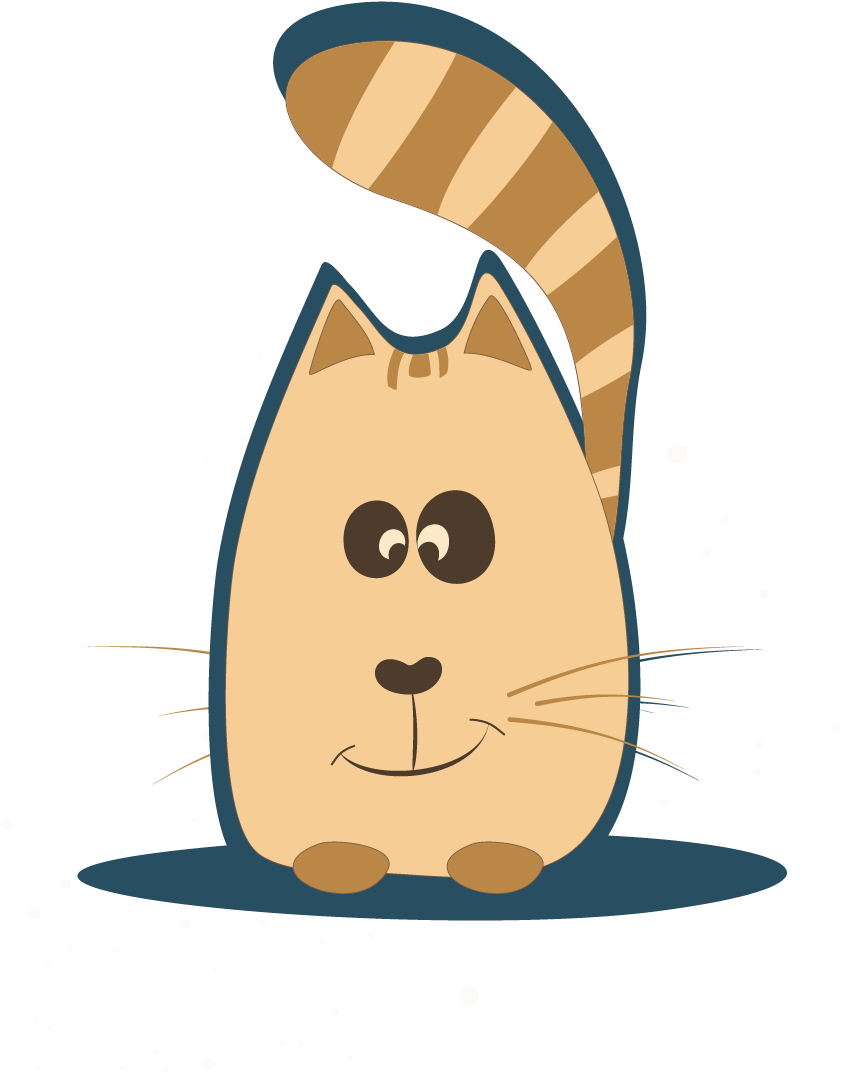 Vector Cartoon Cat - Cartoon (1250x1250)