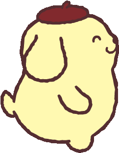 폼폼푸린 팝업 스티커 - Pom Pom Purin Gif (480x424)