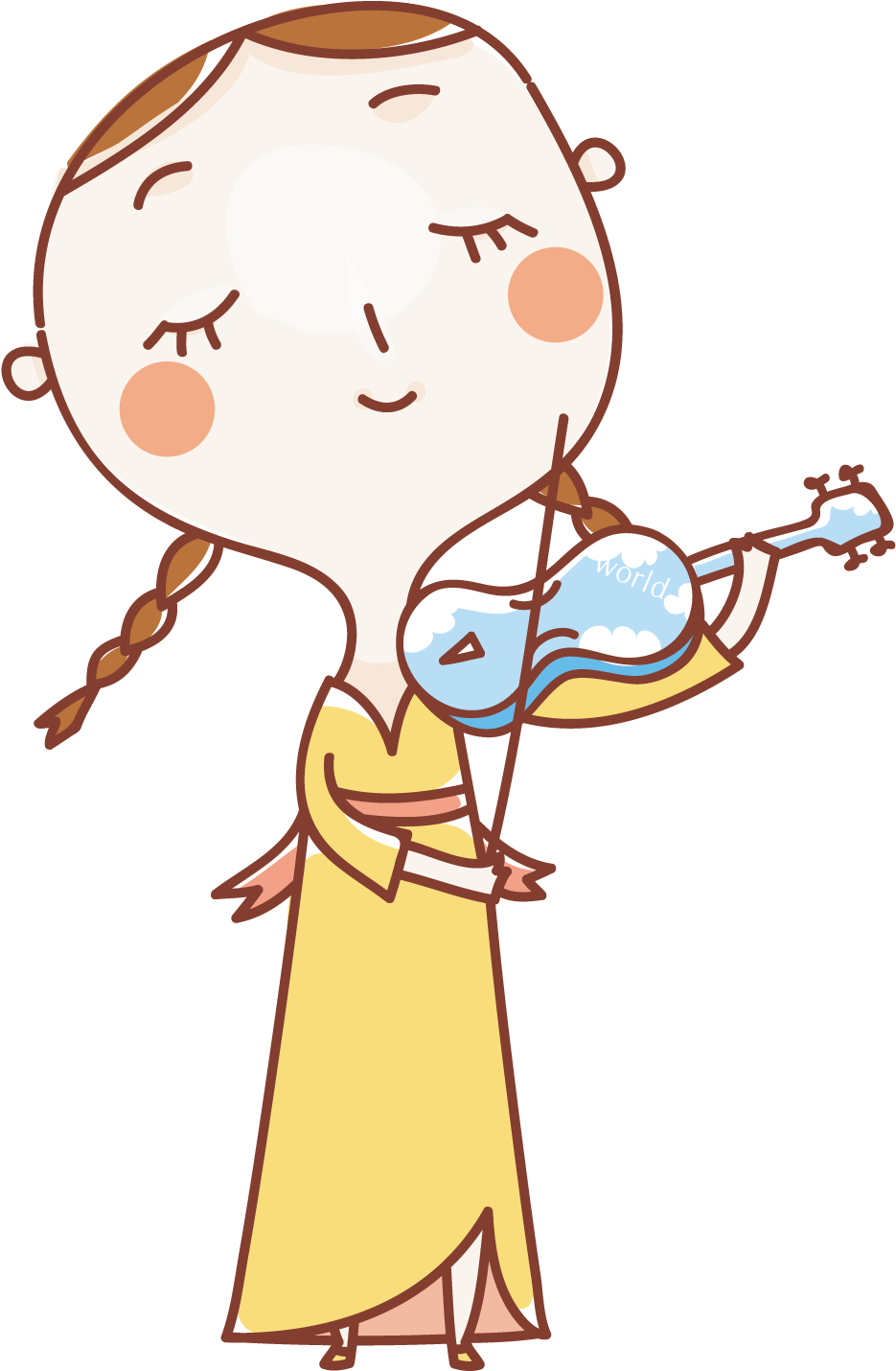 Cartoon Violin Child - Cartoon (1500x1501)