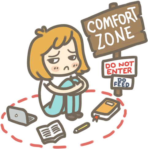 Clip Art Of Comfort Zone K5089752 - Cartoon (800x982)