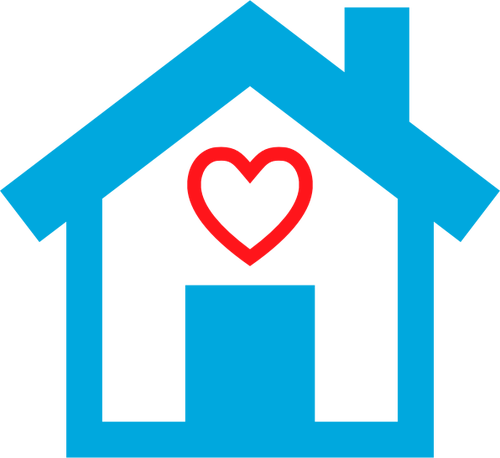 Vector Illustration Of Home Built With Love Icon - Hospital In The Home Clipart (500x458)
