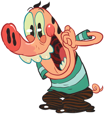 Pig Goat Banana Cricket Pig Character Thumbnail 550x510 - Nickelodeon Pandemonium #1 [book] (480x445)