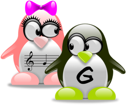 Penguin Music Note Match - Tux Penguins (500x500)