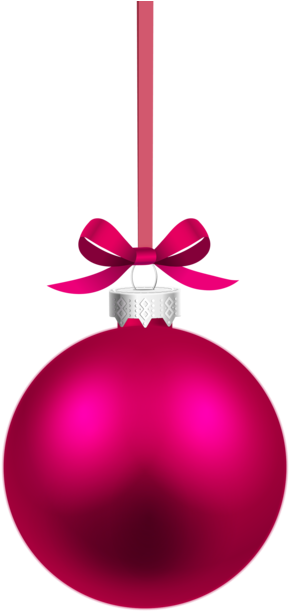 Pink Hanging Christmas Ball (308x625)