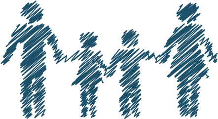 Let's Work Together To Build School Spirit And Get - Stick Figure Family Holding Hands (612x278)