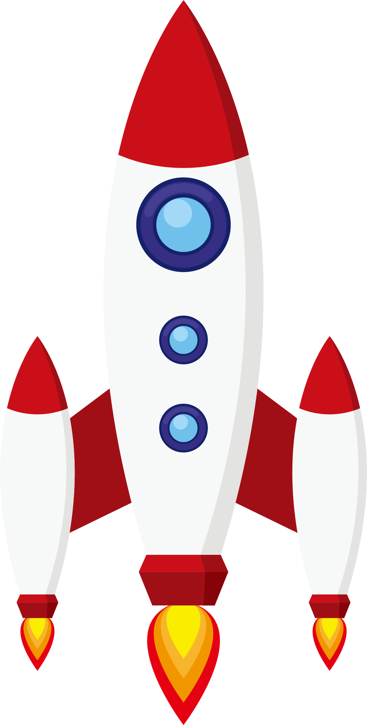 Rocket Spacecraft Clip Art - Cartoon Rocket Spaceship Png (1195x2356)