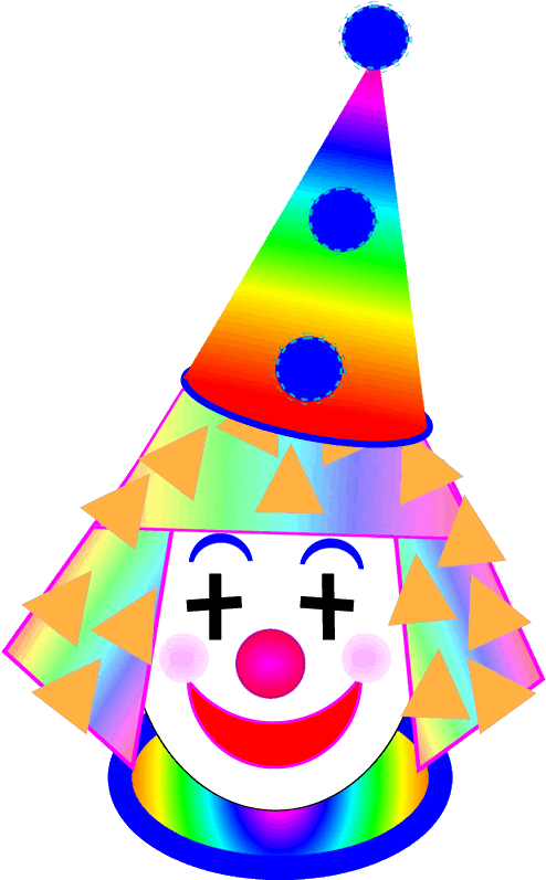 Image Of Clown Face Clipart - Clown Face In Clipart (564x893)