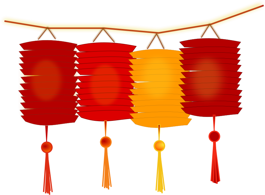 Chinese Lantern Clipart, Vector Clip Art Online, Royalty - Happy Chinese New Year Png (900x655)