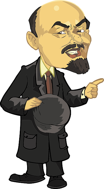 People, Man, Cartoon, Lenin, Caricature, Politician - Lenin Clipart (353x640)