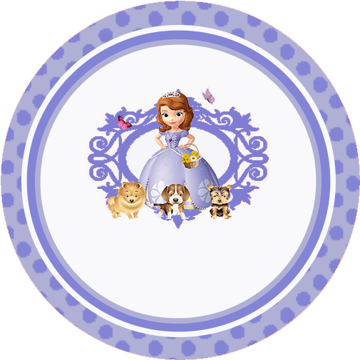 Etiquetas De Candy Bar Para Imprimir Gratis - Stickers De Princesa Sofia Sirena Para Editar (576x576)