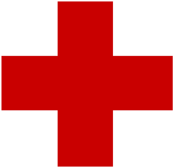 Red Cross Mark Clipart Printable - Red Cross With White Background (741x720)