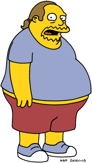 1) Funny Characters - Comic Book Guy Simpsons Png (357x600)