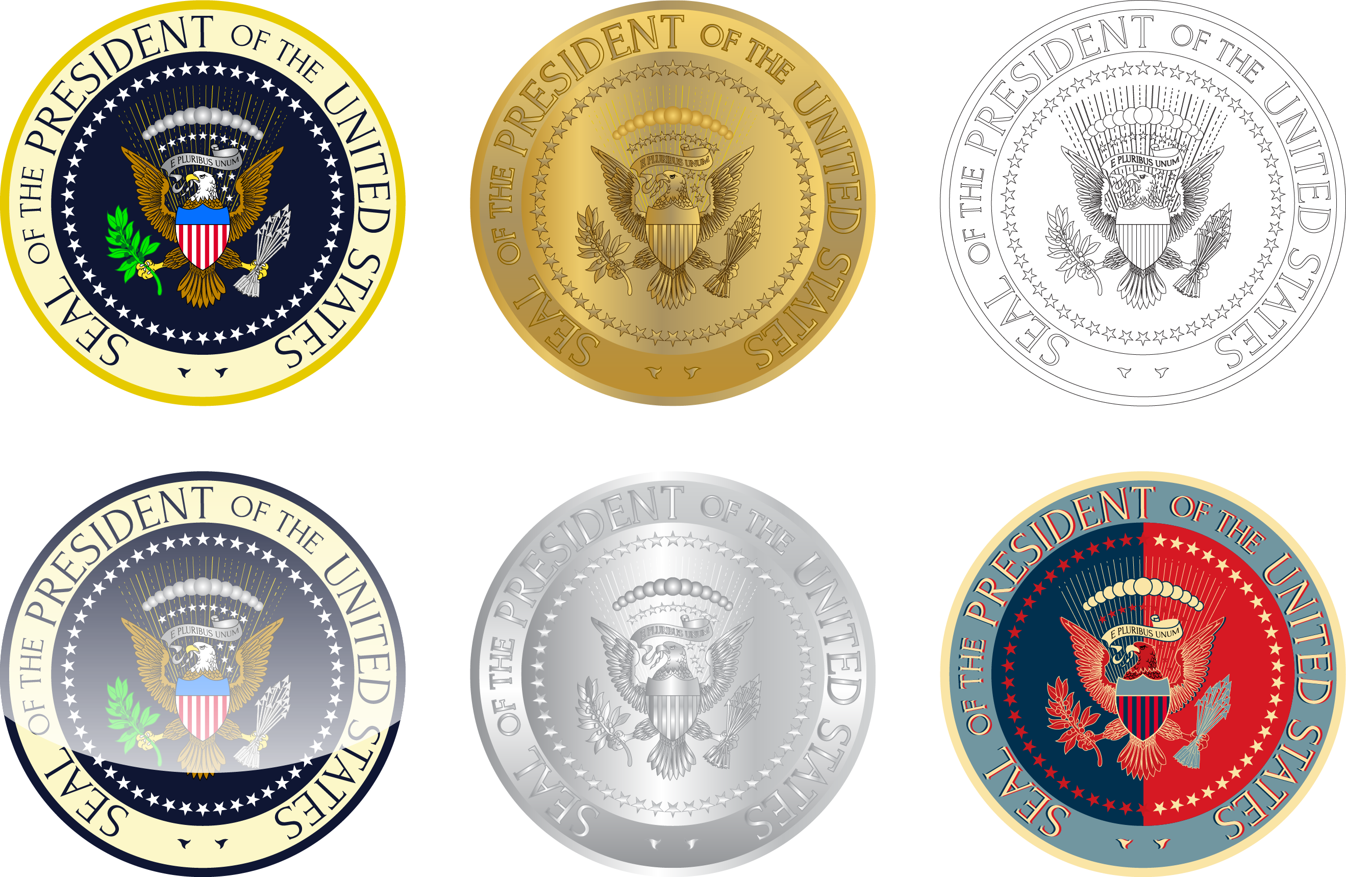 Seal Of The President Of The United States Coin Logo - President Of The United States (2638x1718)