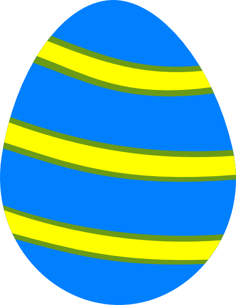 Easter Egg Clip Art - Blue Easter Egg Clipart (462x596)