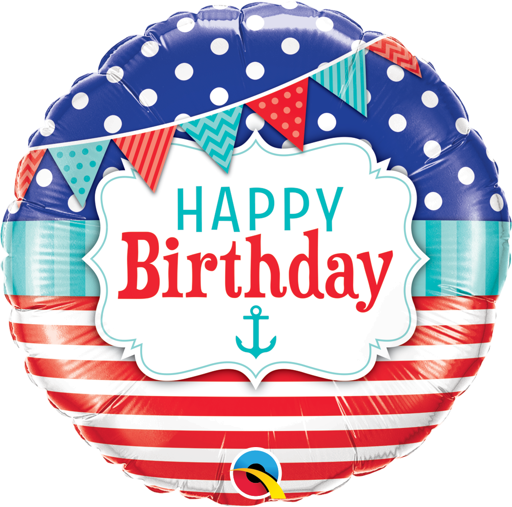 Nautical - Balloons Happy Birthday Party Png (1018x1007)