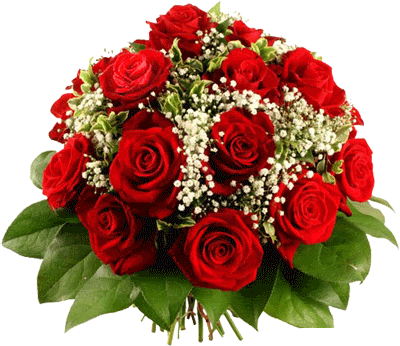 3d Roses Bouquets - Bouquet Of Flowers Animated Gif (400x346)