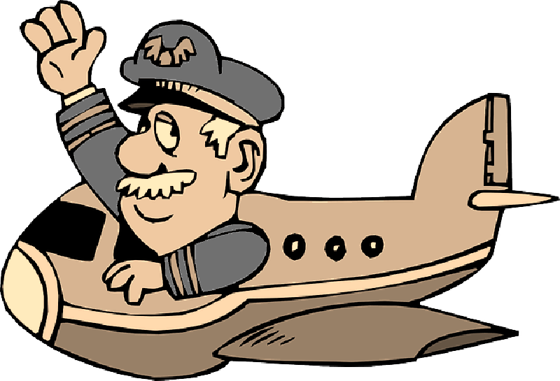 Flying, Plane, Aeroplane, Airplane, Fly, - Pilot Clip Art (800x545)
