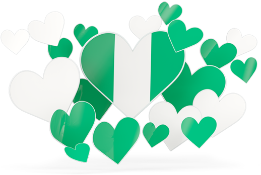 Illustration Of Flag Of Nigeria - Bandera Dominicana En Forma De Corazon (640x480)