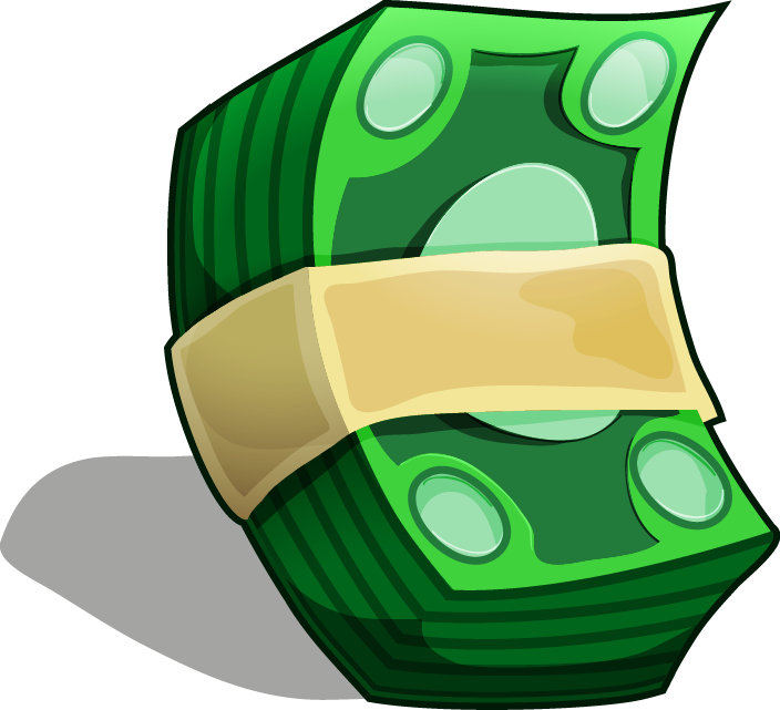 Green Banknote Clip Art - Billetes Verdes Png (704x641)
