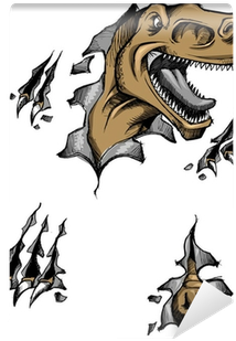 Sketch Doodle T-rex Dinosaur Vector Illustration Wall - Free Vector Art (400x400)